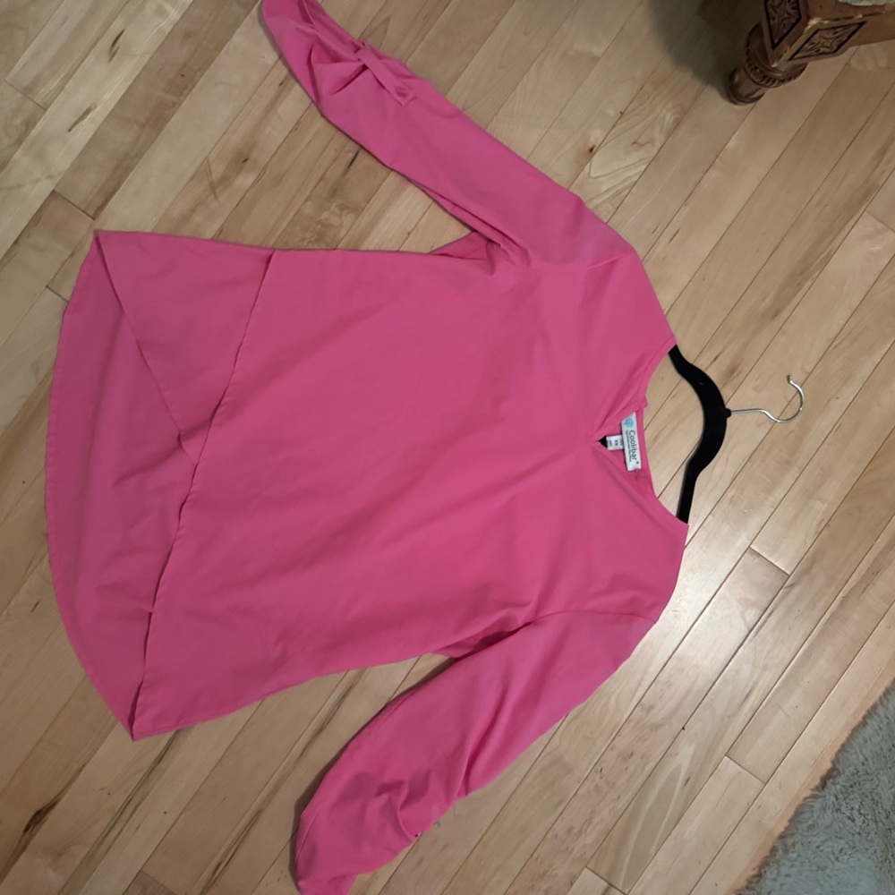 Coolibar Vibrant Pink V-Neck Top